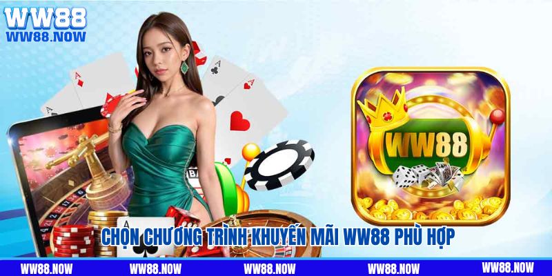 Chọn chương trình khuyến mãi WW88 phù hợp